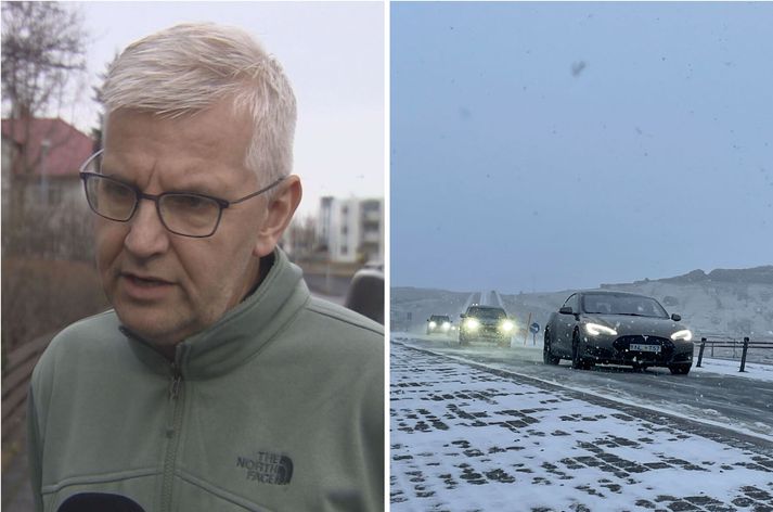 Einar Sveinbjörnsson vara ökumenn við slæmu skyggni meðal annars á Hellisheiðinni.