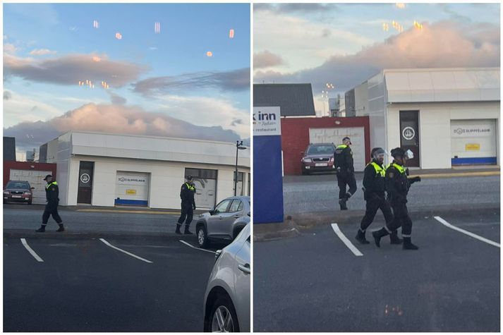 Lögregla var með viðamiklar aðgerðir í Reykjanesbæ í gær.