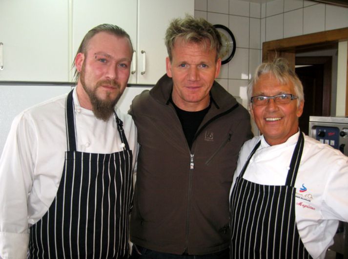 Guðjón Albertsson, Gordon Ramsey og Jakob Magnússon á Horninu.