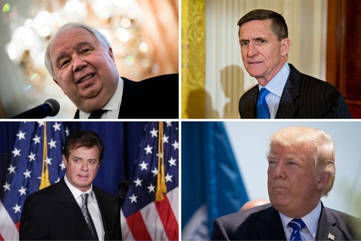 Sergey Kislyak, Michael Flynn, Paul Manafort og Donald Trump.