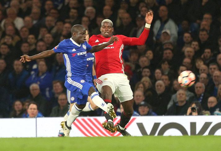 N'Golo Kante í leiknum gegn Manchester United í gær.