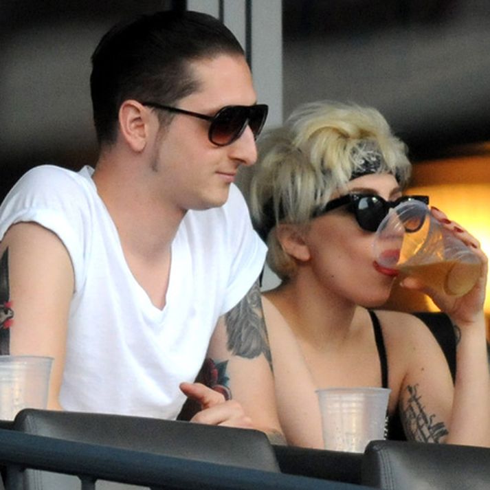 Luc Carl og Lady Gaga. MYND/Bang Showbiz