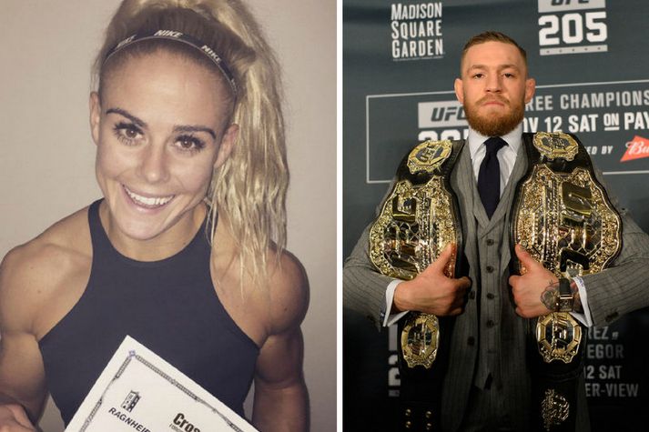 Ragnheiður Sara Sigmundsdóttir og Conor McGregor.