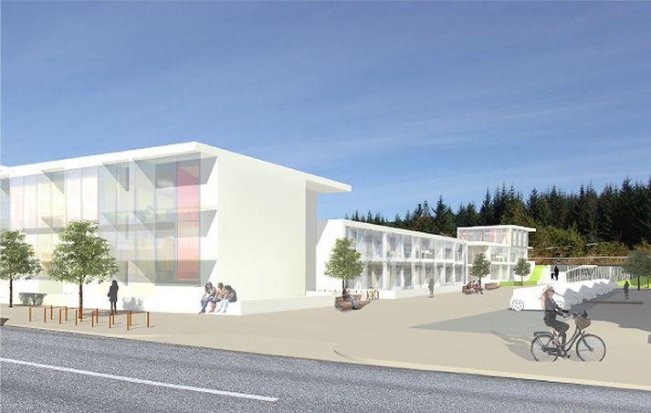 Væntanlegt útlit bygginga á svæðinu