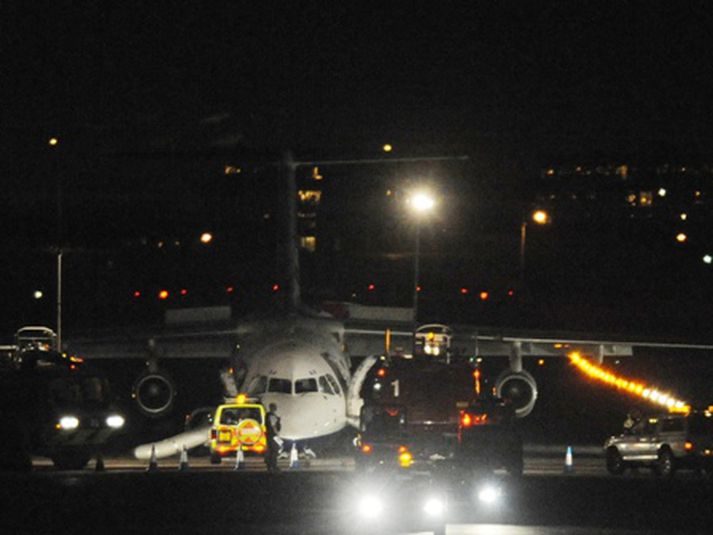 Frá vettfangi í gær.