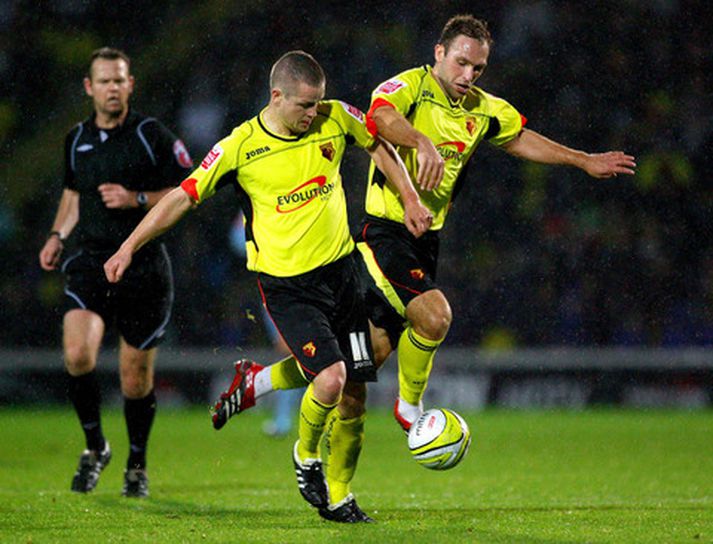 Heiðar Helguson í leik með Watford í haust.