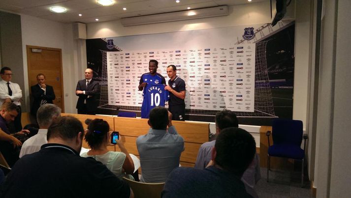 Romelu Lukaku og Roberto Martinez.