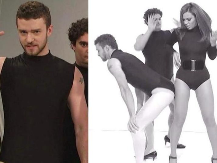 Justin Timberlake, Beyoncé Knowles, Andy Samberg og Bobby Moynihan.