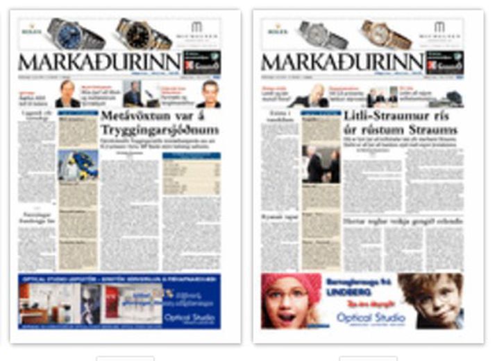 Síðustu tvö blöð.