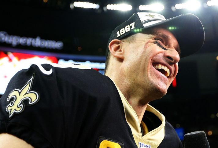 Þetta var einstaklega gott kvöld fyrir Drew Brees