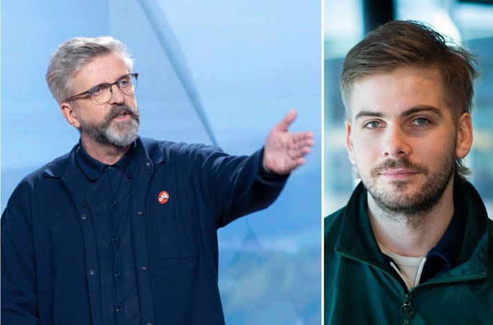 Trausti Breiðfjörð Magnússon (t.h.) líkir Gunnari Smára Egilssyni, formanni framkvæmdastjórnar Sósíalistaflokksins, (t.v.) við einræðisherra í aðsendri grein á Vísi.