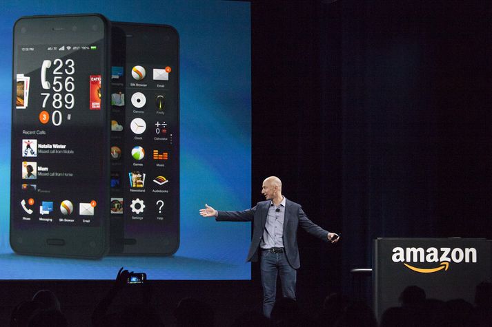 Jeff Bezos á kynningunni í gær.
