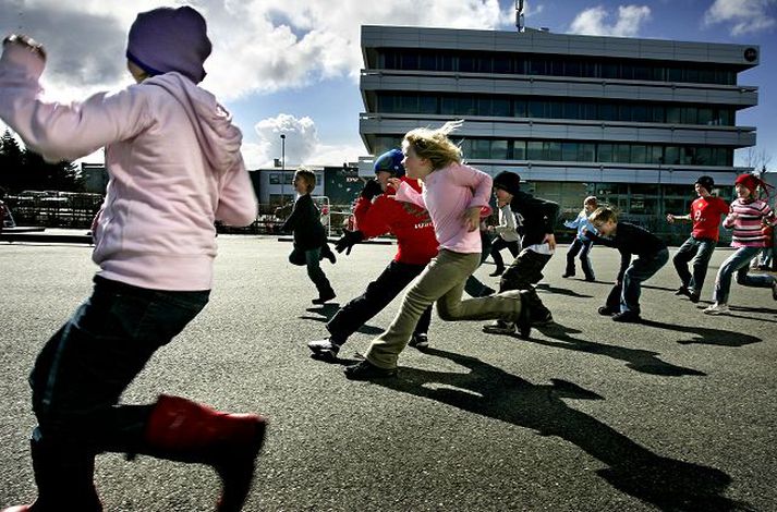 Fjöldi umsókna um pláss á frístundaheimilum er svipaður og í fyrra, þrátt fyrir erfiðara efnahagsástand.
Fréttablaðið/Heiða