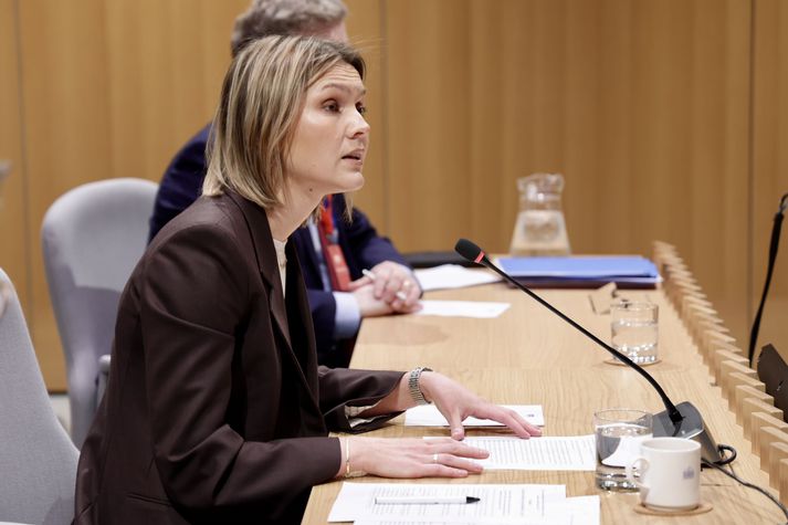 Kristrún sagðist ekki ætla að beita sér fyrir því að spurningunni yrði breytt, það væri verkefni þingsins. 