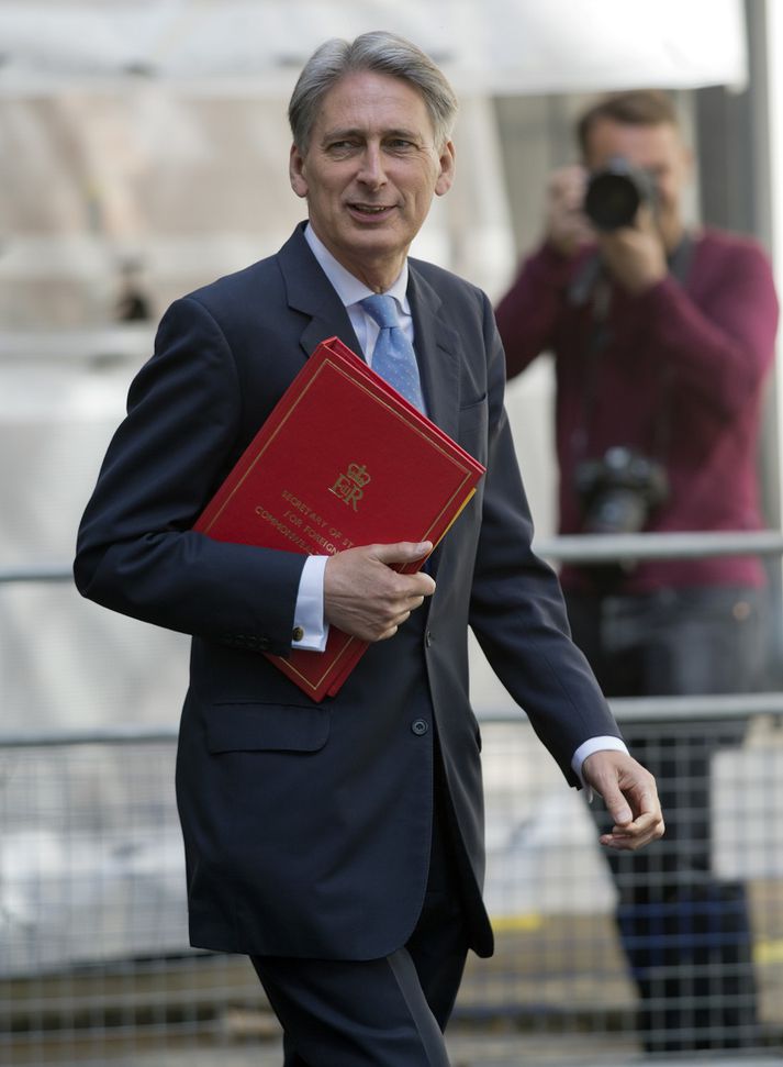 Philip Hammond, utanríkisráðherra Bretlands, sendi frá sér yfirlýsingu í dag.