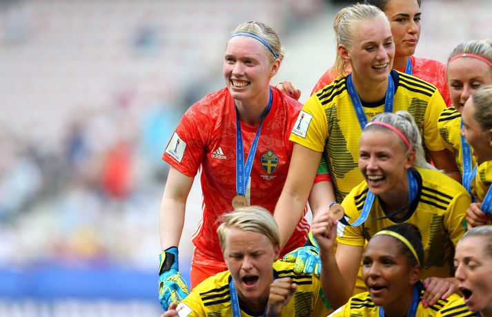 Hedvig Lindahl er ein af hetjum Svía sem unnu brons á HM í fyrra.