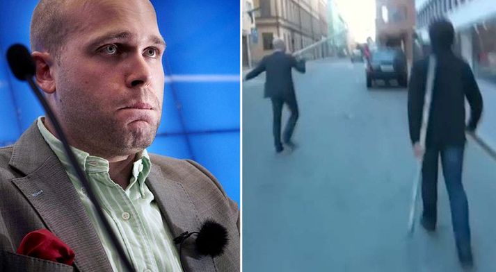 Erik Almqvist og skjáskot úr myndbandinu.