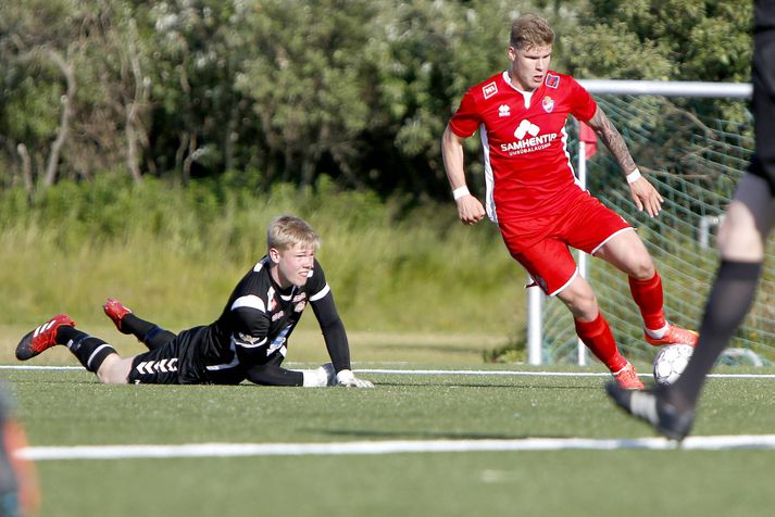 Björgvin Stefánsson skoraði tvívegis fyrir Hauka.