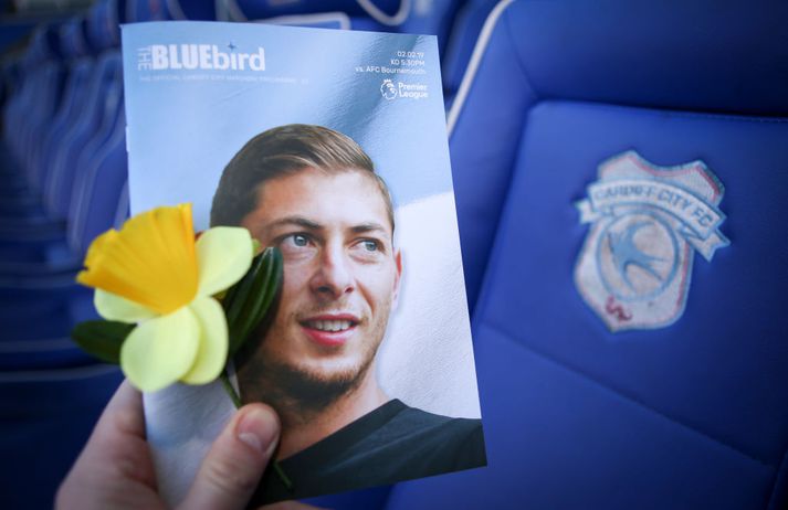 Sala var minnst á heimaleik Cardiff City í febrúar.