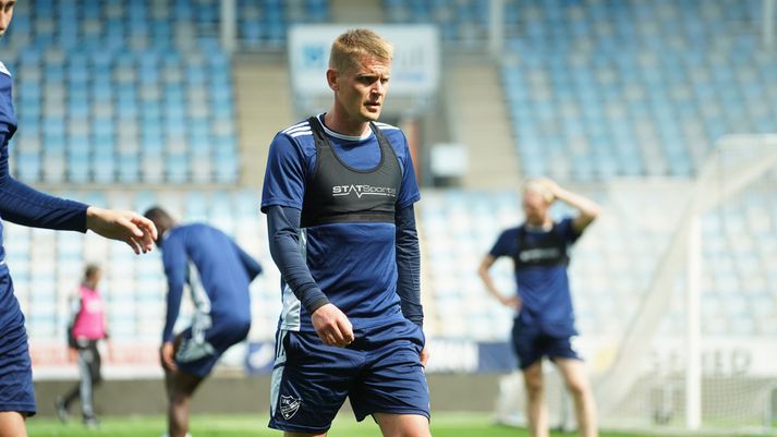 Ari Freyr Skúlason átti stoðsendingu í leiknum í dag.
