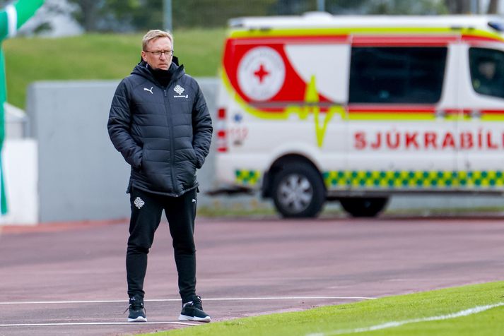 Þorsteinn Halldórsson, þjálfari íslenska landsliðsins.