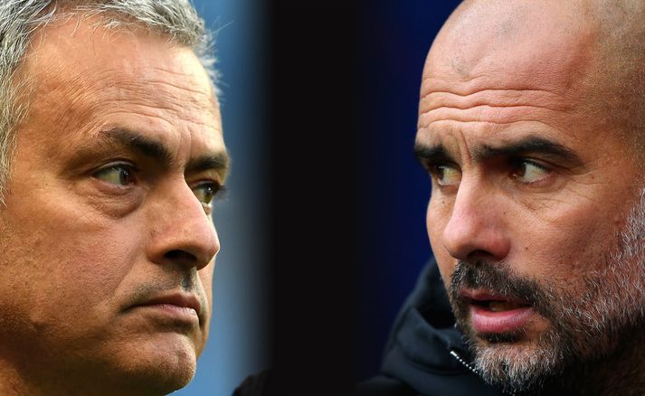 Lið fjandvinanna José Mourinho og Peps Guardiola mætast á Old Trafford í stærsta leik tímabilsins til þessa. Guardiola hefur haft betur í fleiri innbyrðisleikjum þeirra hingað til.