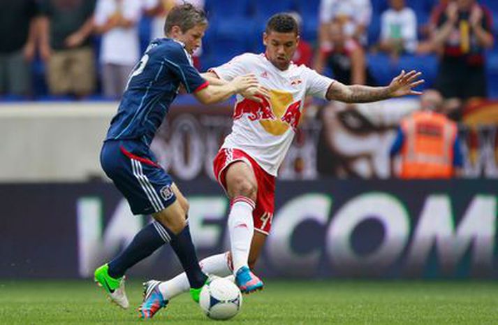 Guðlaugur Victor í leik með Red Bulls