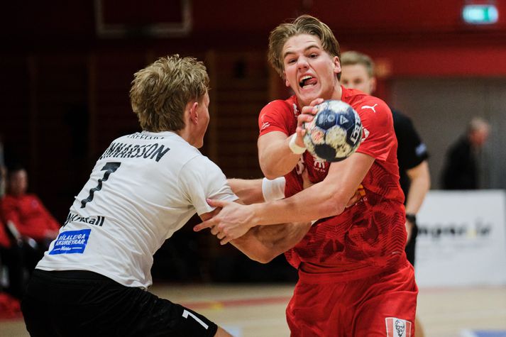 Freyr Aronsson var með átta mörk og þrjár stoðsendingar í sigrinum á Fram í kvöld.