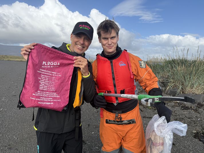 Erik Ahlström, faðir plokksins, og Jóhann Páll Jóhannsson, umhverfis-, orku- og loftslagsráðherra.