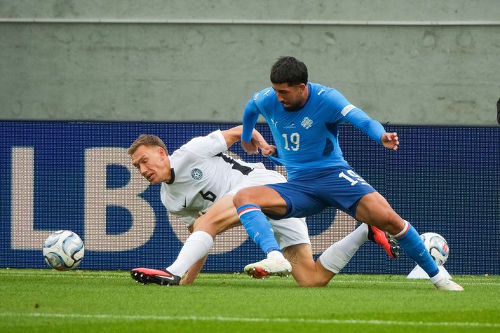 Ísland náði ekki að skapa sér nógu mörg færi gegn Eistlandi.