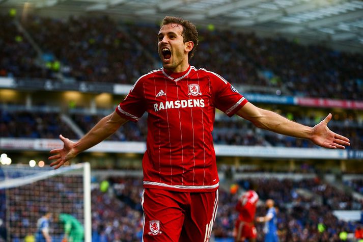 Christian Stuani fagnar marki Middlesbourgh.