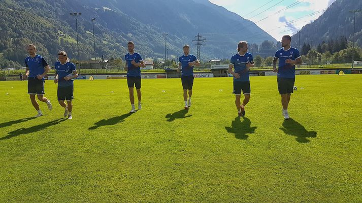 Strákarnir okkar eru búnir að æfa við frábærar aðstæður undanfarina þrjá daga.