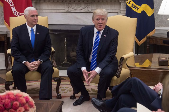 Mike Pence og Donald Trump.