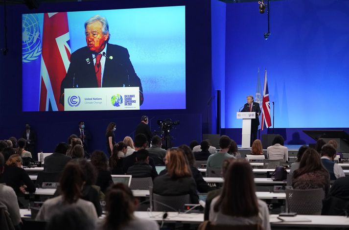 Antonio Guterres á COP26 í Glasgow.