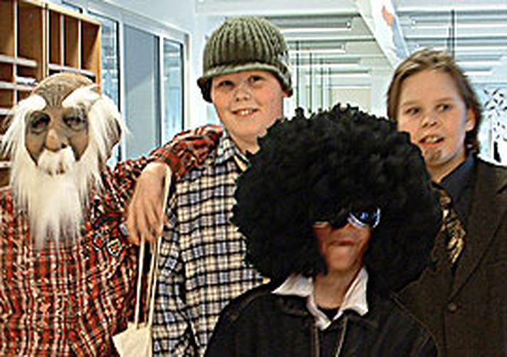 Þetta öskudagslið söng fyrir starfsfólk Vísis.