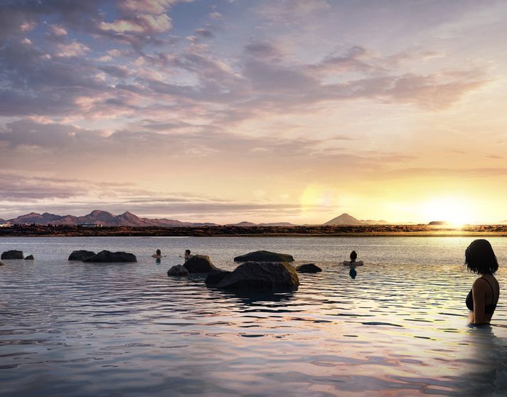 Baðlónið verður við Vesturvör á Kársnesi.