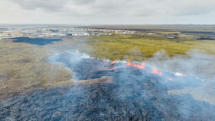 Frá eldgosinu í apríl síðastliðnum.
