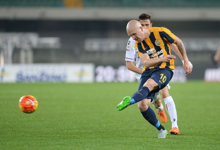 Emil Hallfreðsson í leik með Hellas Verona.