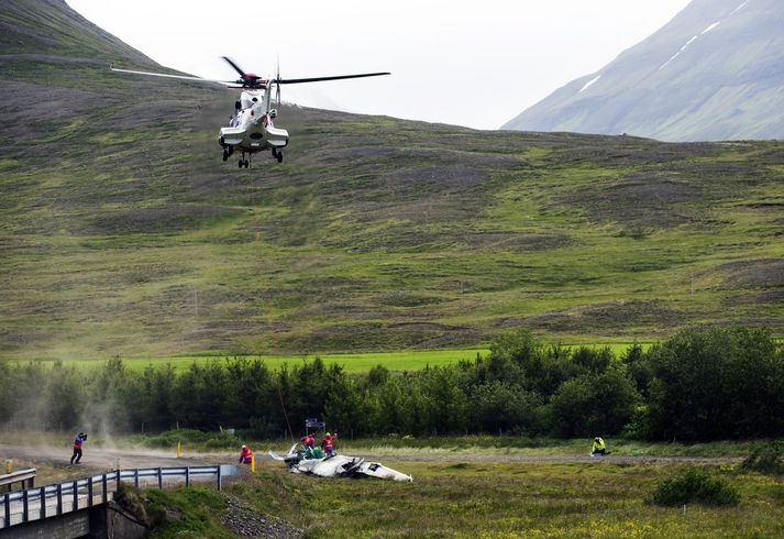 Vélin var flutt ofan úr hlíðum Barkárdals.