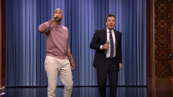 Will Smith og Jimmy Kimmel fóru á kostum í spjallþættinum.