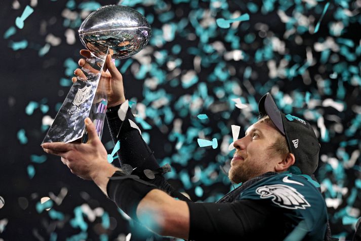 Nick Foles leiddi Philadelphia Eagles til sigurs í úrslitakeppni NFL-deildarinnar í fyrra. Hann á möguleika á að endurtaka leikinn nú.