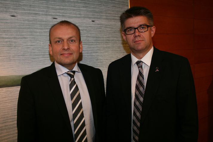 Kaj Leo Johannesen, lögmaður Færeyinga, og Gunnar Bragi Sveinsson utanríkisráðherra ræddu Hoyvíkur fríverslunarsamninginn