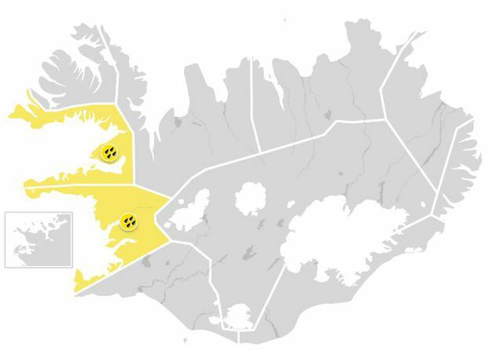 Viðvaranakort Veðurstofu Íslands
