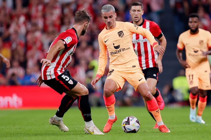 Griezmann gerði mark Atletico Madrid gegn Athletic Bilbao.