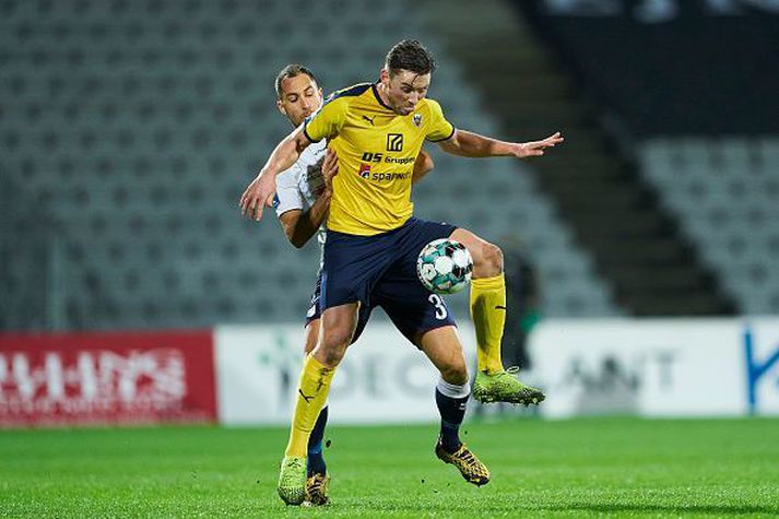 Pal Alexander Kirkevold, framherji Hobro, í leik gegn AGF fyrr á leiktíðinni.