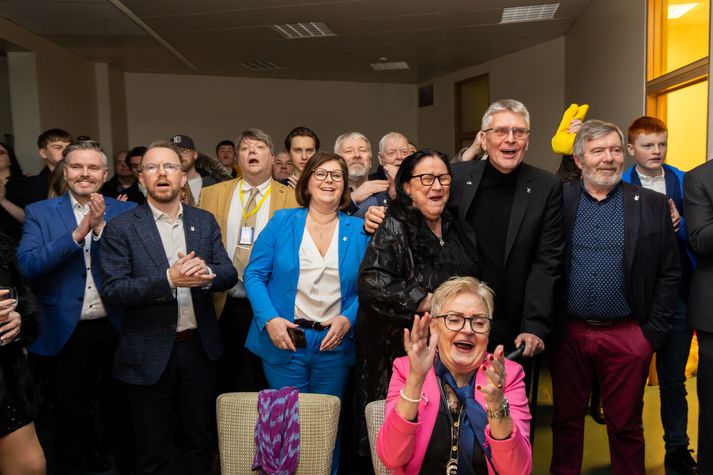 Frá kosningavöku Flokks fólksins 2024.