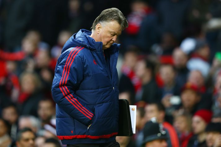 Van Gaal var niðurlútur í leikslok.