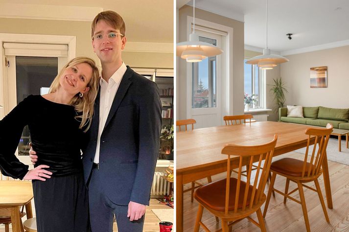 Ólafur og Hildur hafa gert íbúðina upp á smekklegan máta.