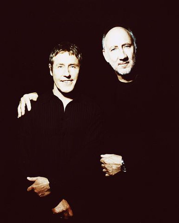 Tveir rokkarar á sjötugsaldri Roger Daltrey og Pete Townshend.