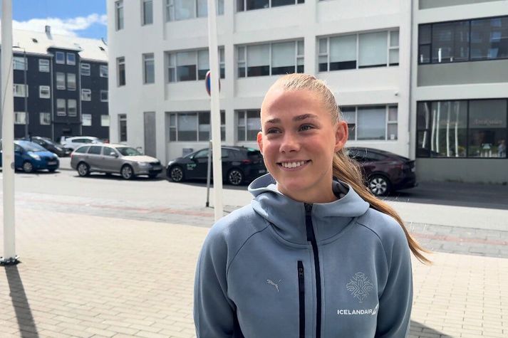 Sædís Rún Heiðarsdóttir er spennt fyrir leiknum gegn heimsmeisturunum í kvöld.
